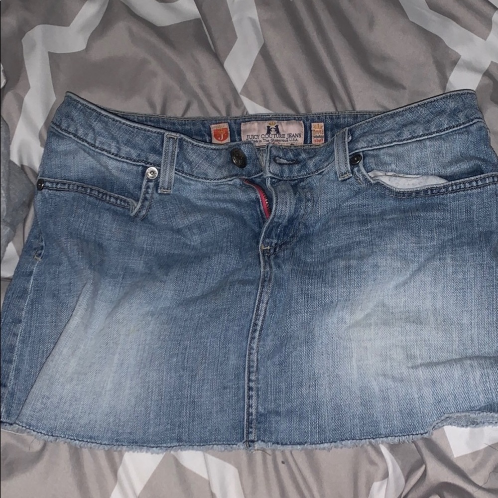 Juicy Couture mini denim skirt